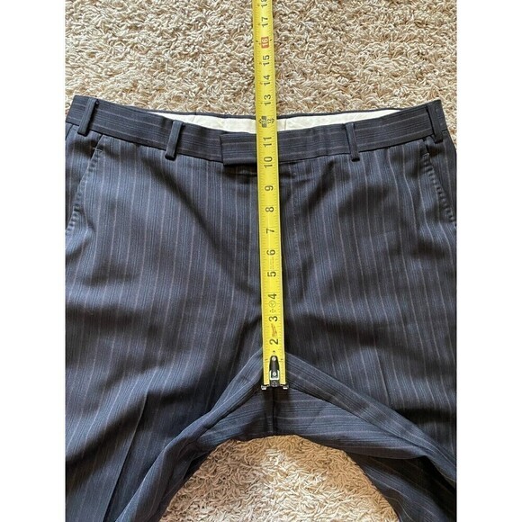 ERMENEGILDO Zegna Suit Size 54R 44R US Gray Maroon White Pinstripes 100%… - Picture 16 of 16